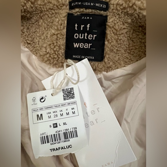 Zara Women's Faux Fur Patchwork Jacket - Picture 3 of 6